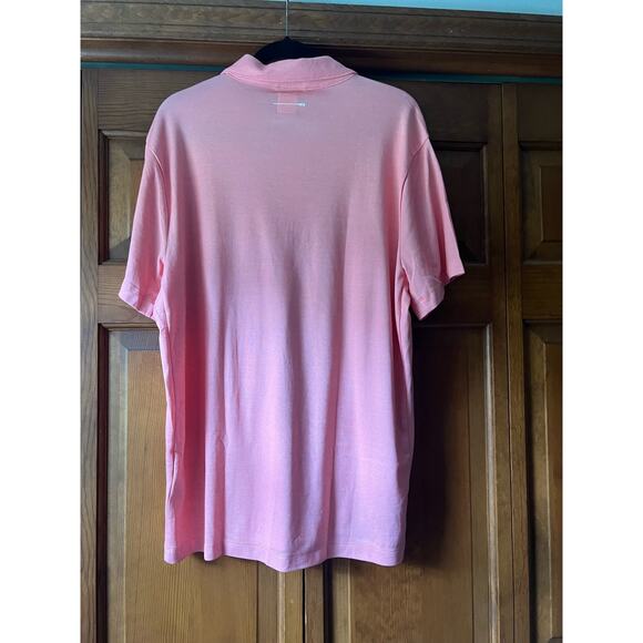 NWT J. Crew Men's Performance Polo Shirt With COOLMAX Grapefruit Pink Size L - Picture 11 of 12